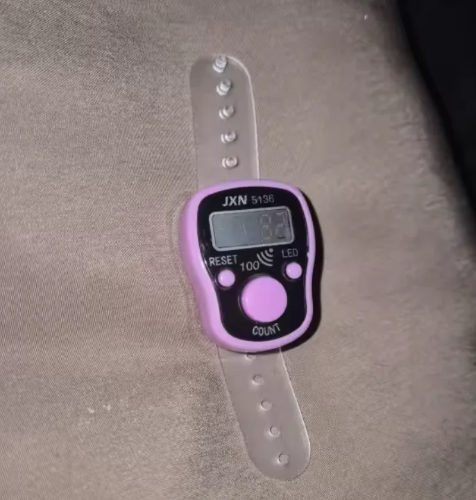 FR Mini Digital Large Tally Counter Ring Stitch Marker Row ES