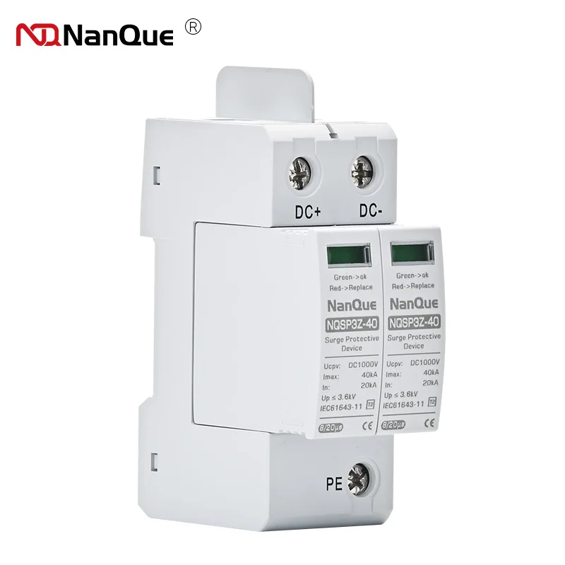 DC SPD Surge Protector 250V 500V 1000V Voltage 2P Lightning Protection 20KA 40KA High Current