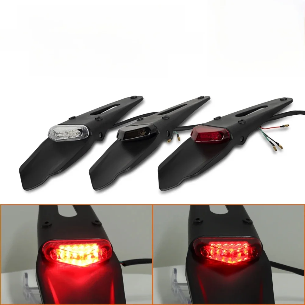 AliExpress NONE Motorcycle Tail Light For Enduro Off-Road Bike For Kawasaki Honda brake Lamp Motorcycles Rear Fender License Plate Bracket