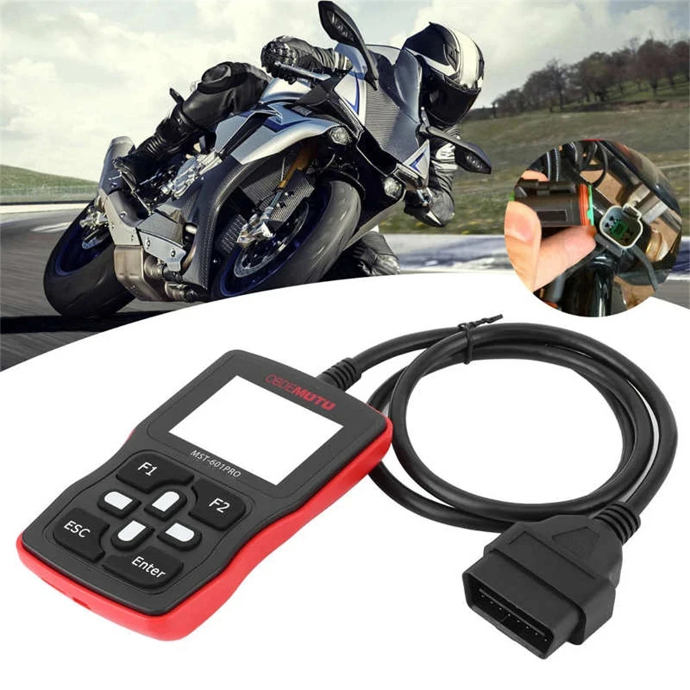 Motorcycle Diagnostic Scanner for Honda for Suzuki for Yamaha MST-601 PRO (5IN1) OBD2 Code Reader for Motorbike Diagnostic Tools