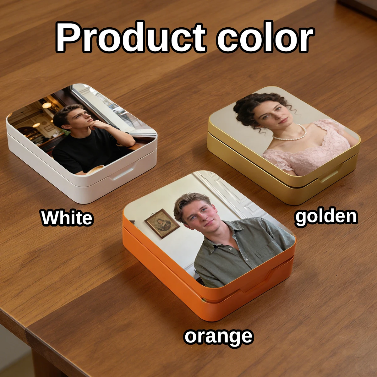 Custom Metal Box With Photo, Personalized Small Storage Box, Customized Picture Ornament Storage Box,Christmas Ornaments.