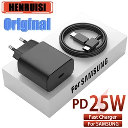 PD 25W USB C Charger Quick Charge 3.0 Super Fast Charging With Type C Cable For Samsung Galaxy S23 S22 S21Ultra Note 20