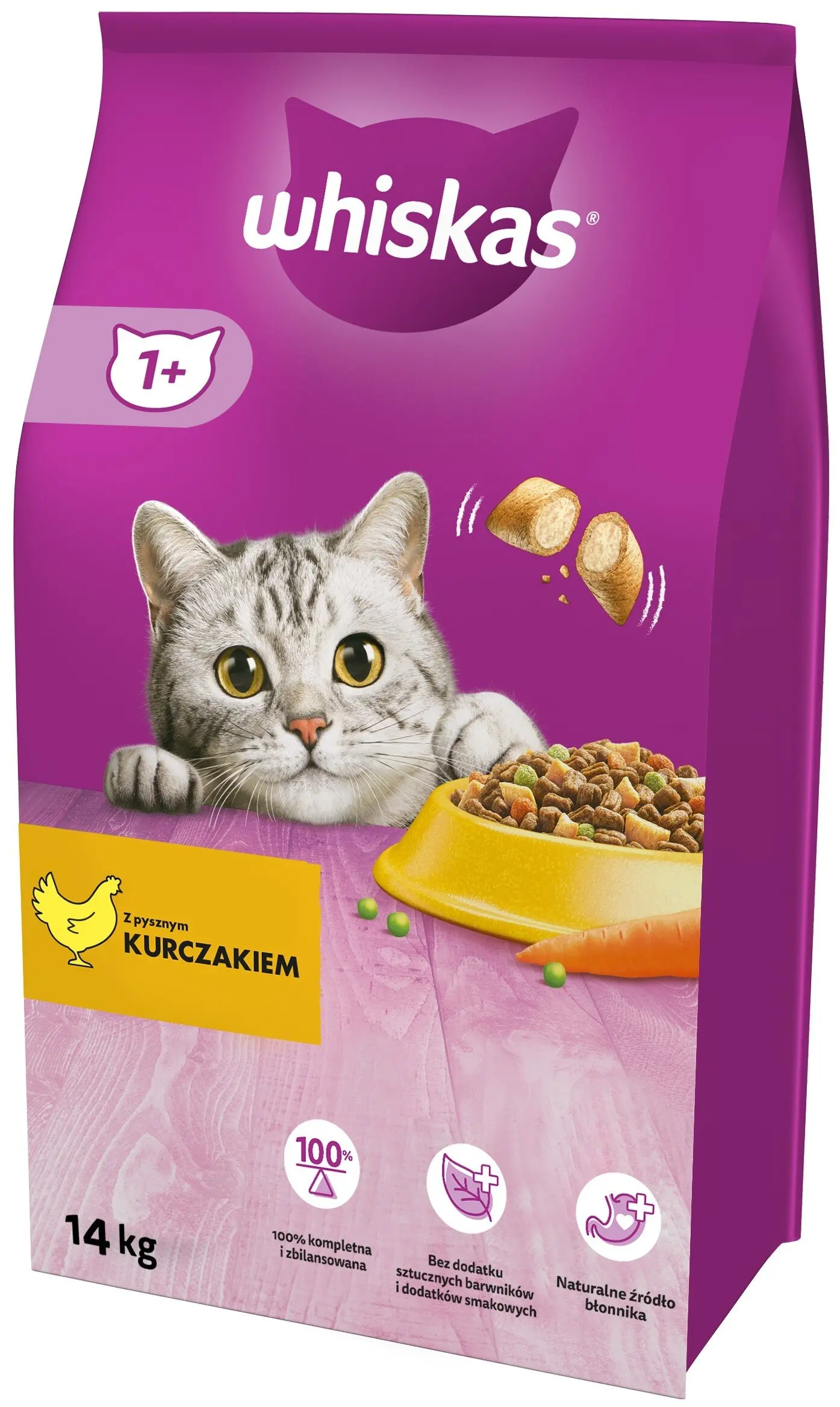 WHISKAS dry cat food with chicken 14 kg