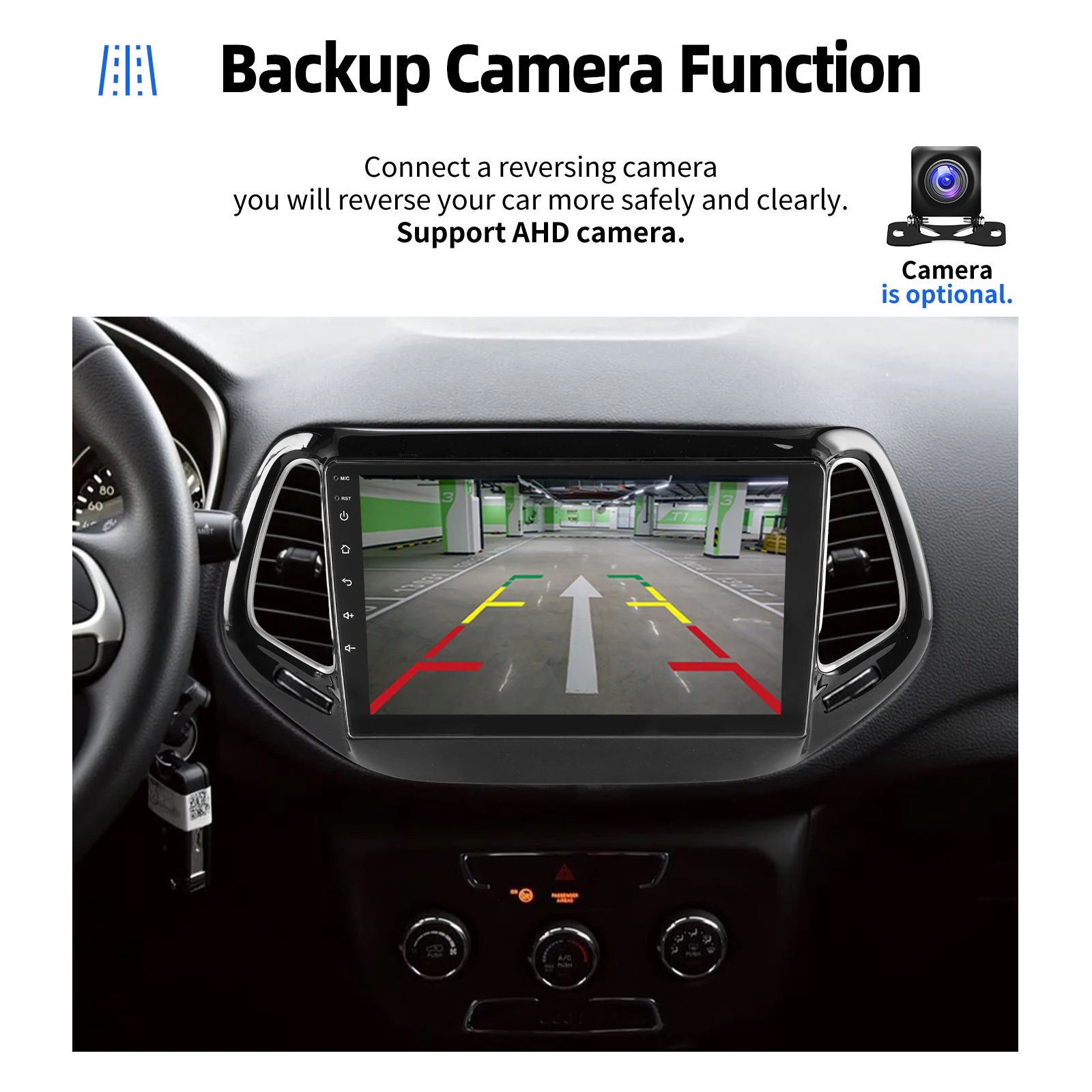 Autoradio ESSGOO Android 15 10 Zoll 4+64G/6+128G für Jeep Compass 2017-2020 Drahtloses CarPlay Android Auto GPS Navigation Bluetooth WiFi RDS Lenkradsteuerung Mirror Link Touchscreen – Detail 18