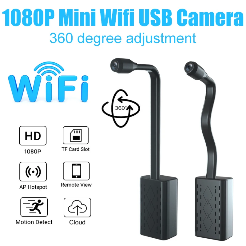 1080HD WiFi Mini Camera Loop Recording Security Protection Surveillance Camera Video Secret Audio Recorder Remote Monitor