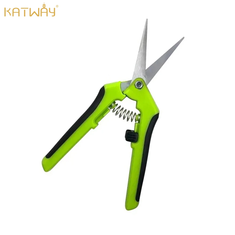 

KATWAY Straight Elbow Trimming Scissors Stainless Steel Blades, 6.5 Inch Hand Pruner, Gardening Scissors, Pruning Shears HH-AA57