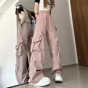 Frauen y2k Cargohose hohe Taille Streetwear Hip Hop Frauen tolle Taschen lässig Taille Low Cord Baggy Joggyhose 10 Hauptverkaufshosen Büro niedrige Taille - №1