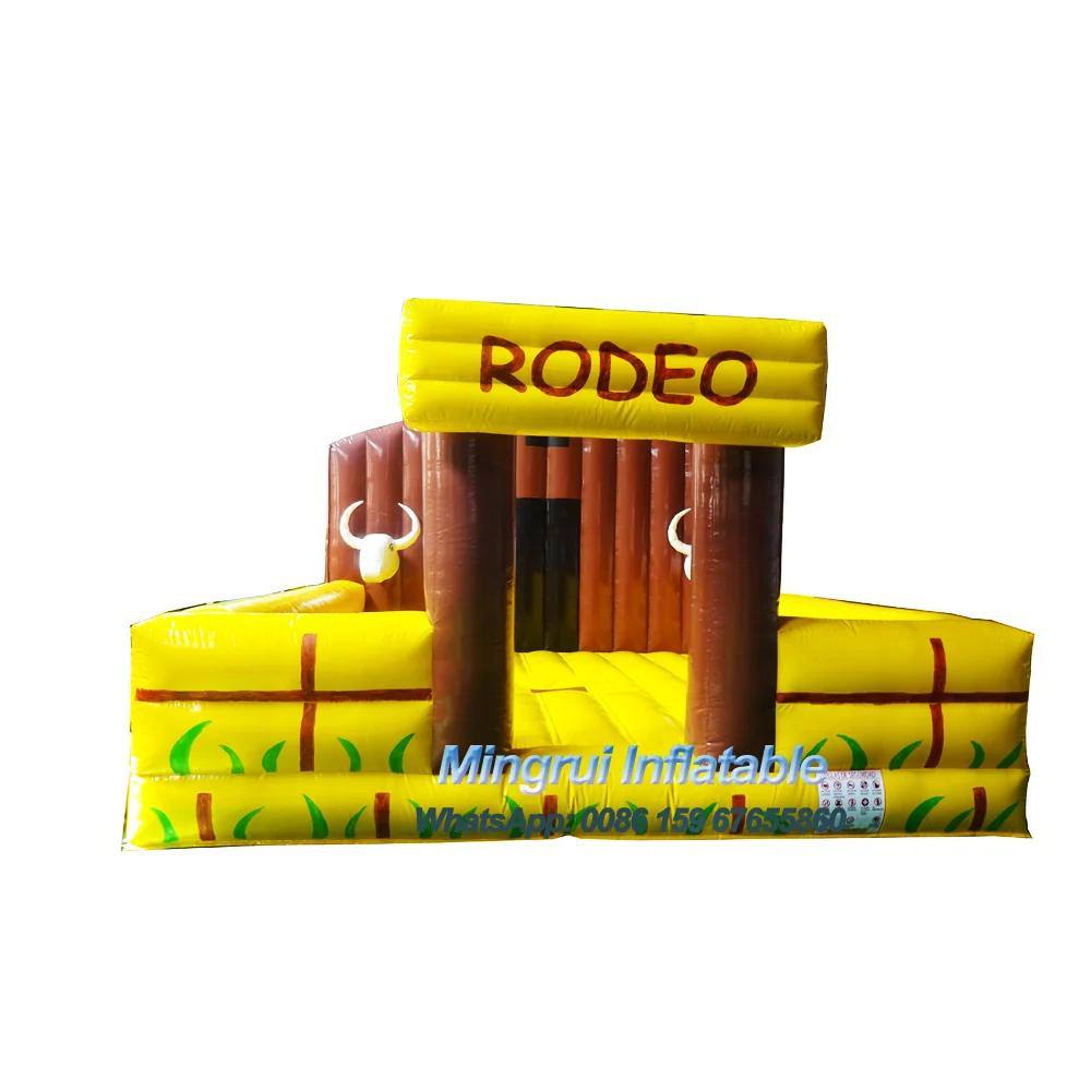 Inflatable Yellow Bull Bouncer for Outside Activities