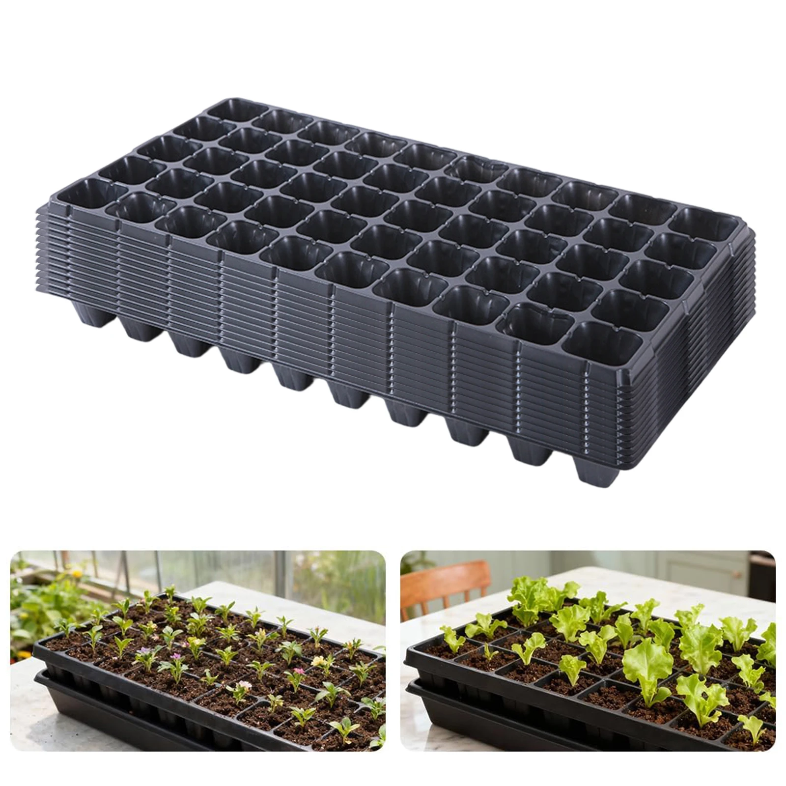 12x Nursery Seedling Trays Planting Pots Multi Grid Germination Starter Tray Planting Propagation Tray For Indoor Garden Plant