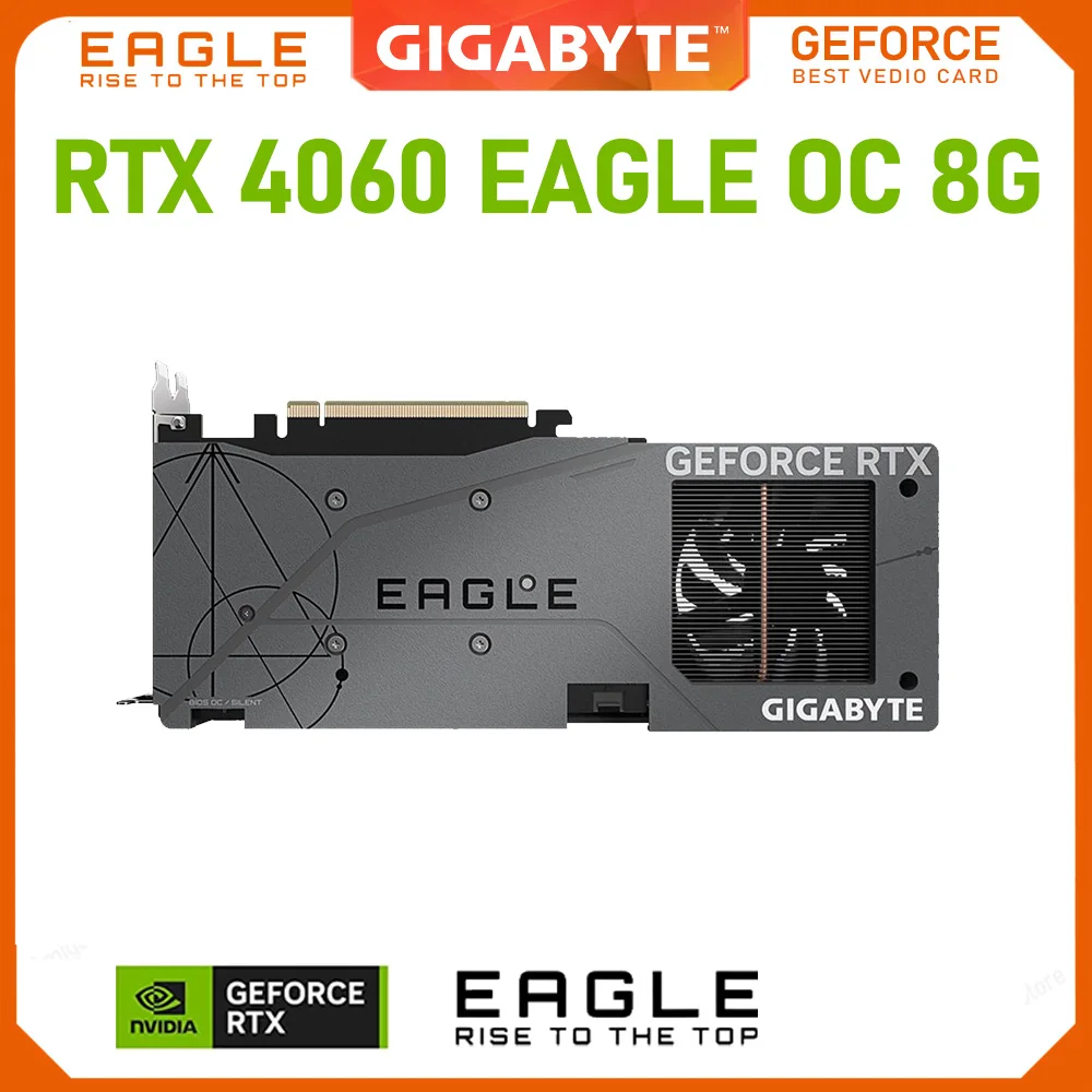 Imagem -03 - Gigabyte-placa Gráfica Geforce Rtx 4060 Eagle oc 8g 128bit 17000 Mhz Fãs Triplos Pci-e 4.0 Novo Gddr6