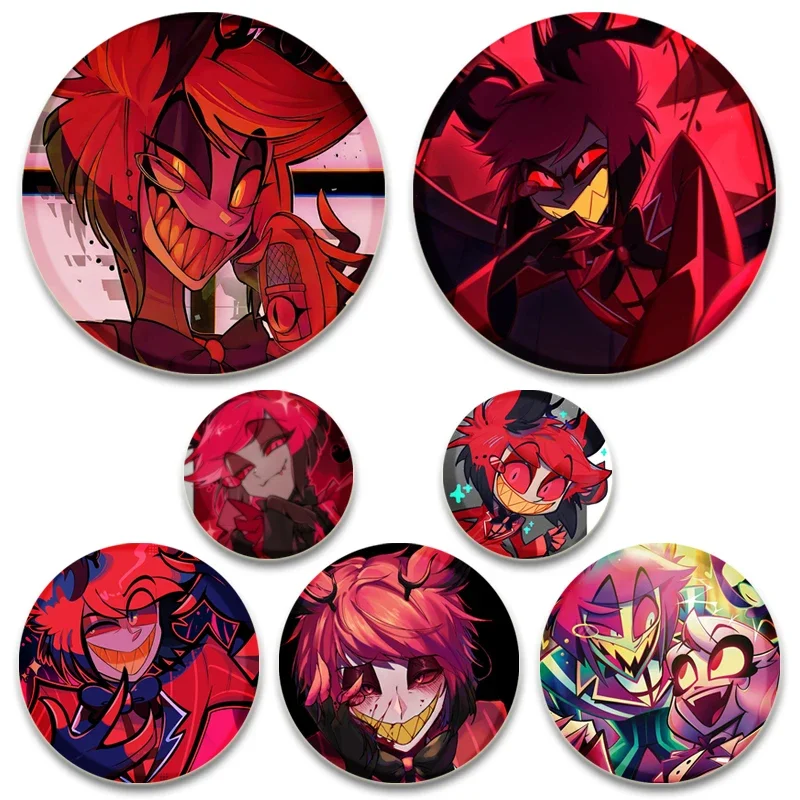 Cartoon-Figur Alastor Emaille Pins Criminals and Demon Lords Abzeichen für Kleidung Tasche Dekor