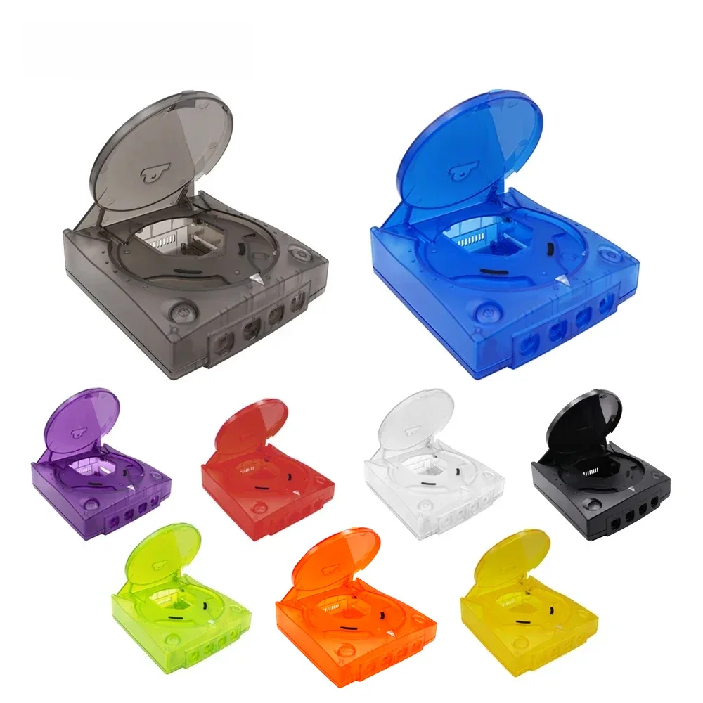 Bitfunx Ersatz-Kunststoffschale, durchscheinendes Gehäuse für SEGA Dreamcast DC Retro-Videospielkonsole, transparente Boxen