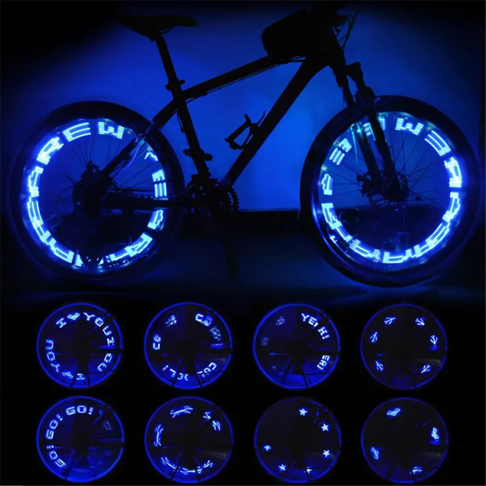 AliExpress Bicycle Valve Light Double Sense Sided Letter 8 Modes Night Ride MTB Motorcycle Car Tire Nozzle Valve Caps Lamp With Battery