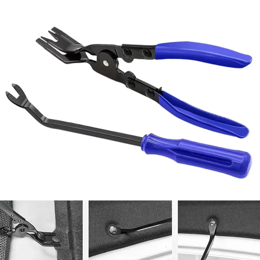 Outil de démontage de Clip de voiture, Kit de retrait de fixation de garniture de tableau de bord de Fascia automatique, réparation combinée de rembourrage pour panneau de porte de voiture, outils