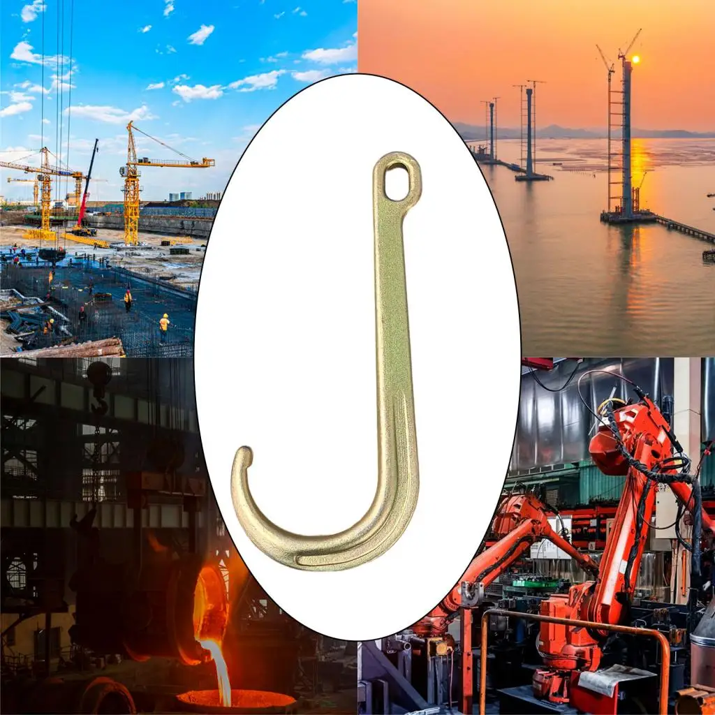 Tow Hook Replacement Vehicle Equipment Alloy Steel Automotive Accessories Portable J Hook for Garage Hanging Tractor Trucks Car