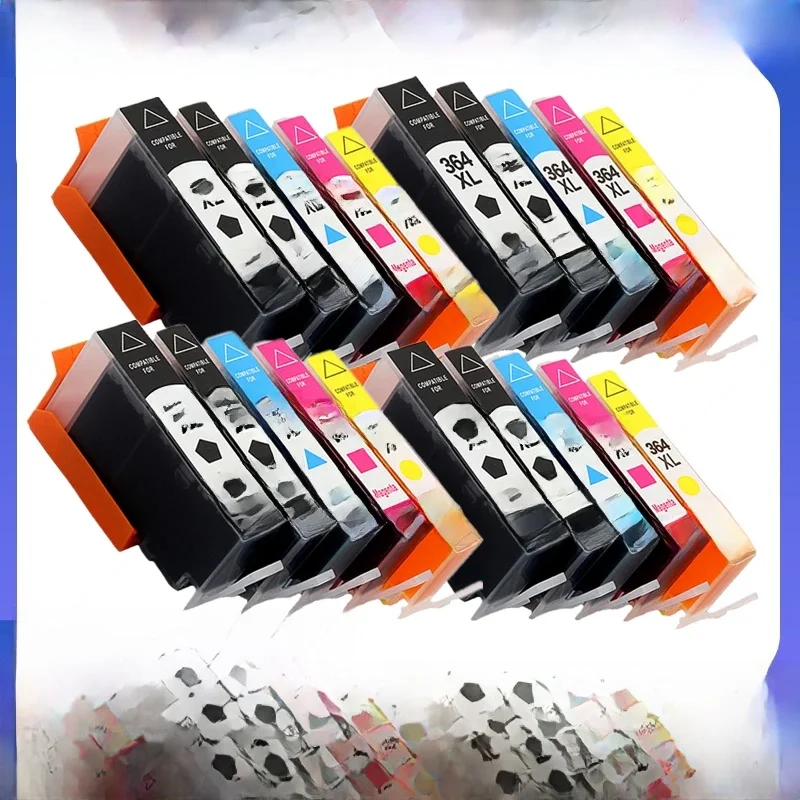 Cartouche d'encre 364XL Compatible pour imprimante HP 364 Photosmart 5510 5515 6510 B010a B109a B209a 3070A 3520 3522 4620 5511 5512