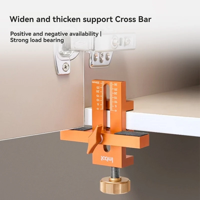 Cabinet Door Installation Jig,Cabinet Closet Door Quick Positioning Clamp Tool, Aluminum Alloy Adjustable Clamping Range 7-40mm