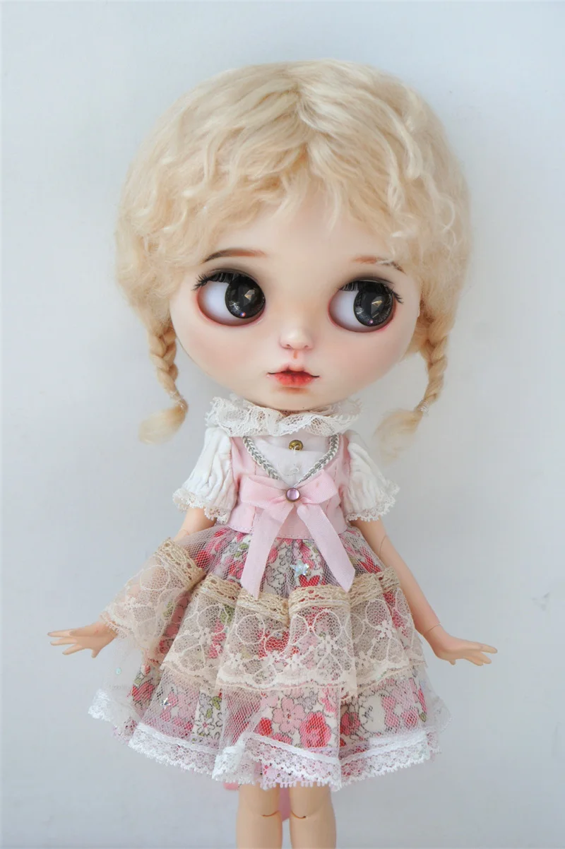 JD644 Top Sale Soft BJD Mohair Wig Suit For Lati Yellow OB11 YOSD MSD SD Blythe Doll Hair Cute Braids Cheap Doll Accessories