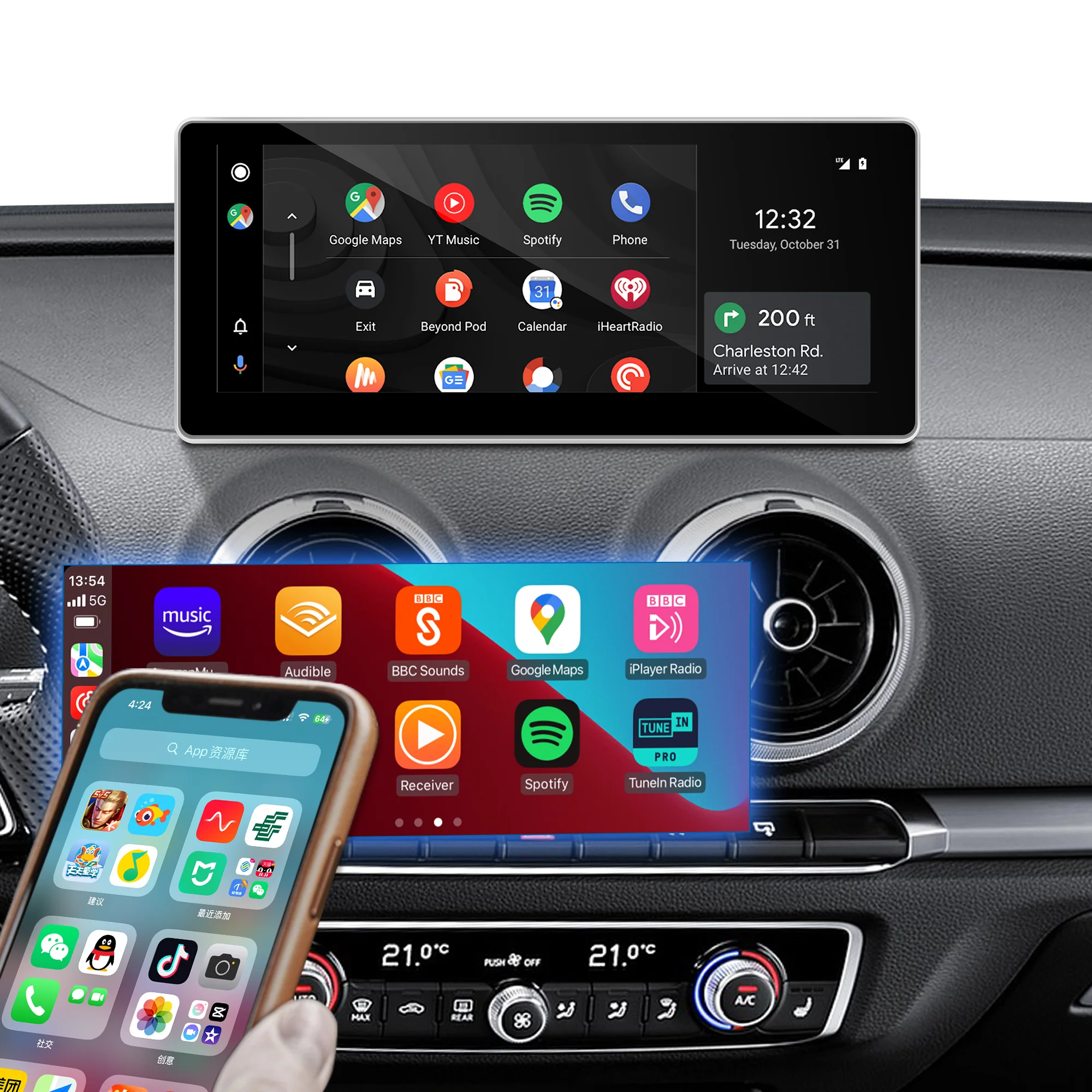 

For Audi A3 8v Android Auto Stereo 10.25-inch touchscreen radio CarPlay navigation Andoid 13 multimedia Netflix YouTube TikTok
