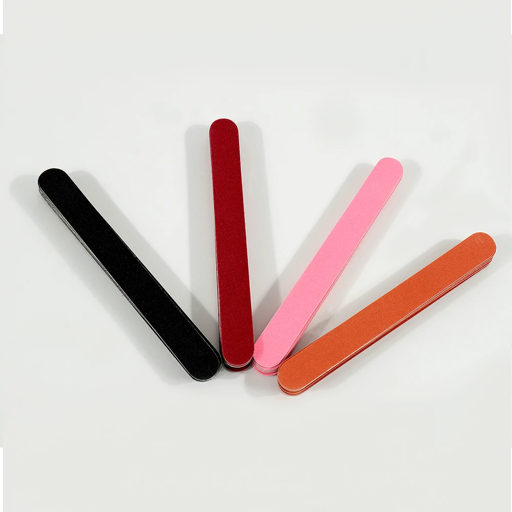 مجموعة مبرد أظافر متعددة الألوان، لوح صنفرة احترافي مزدوج الجوانب للمانيكير والباديكير، أداة تلميع تشكيل الأظافر #4