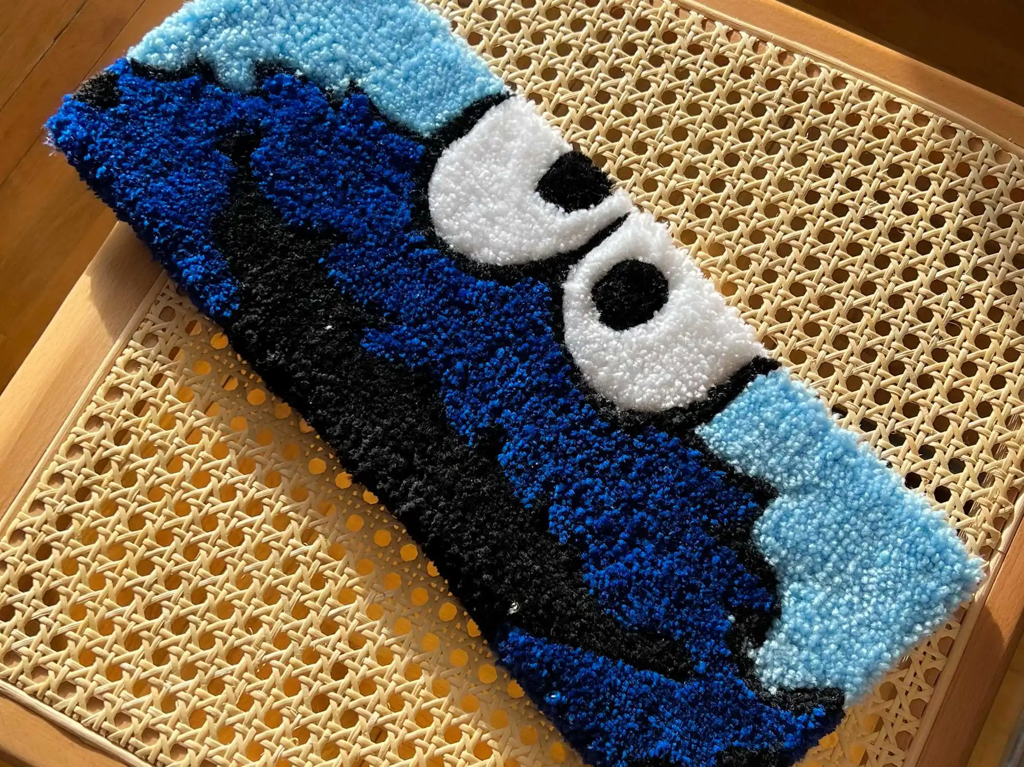 Cookie Desing Keyboard Protection Rest Pad, Hand Made by tufting gun,Massage Texture For PC Laptop Gaming Office Keyboard15x40cm