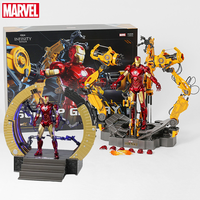 ZD Toys Iron Man MK6 With Suit-up Gantry MK4 With Suit-up Gantry Action Figure Iron Patriot Adult Collection Figure Gift