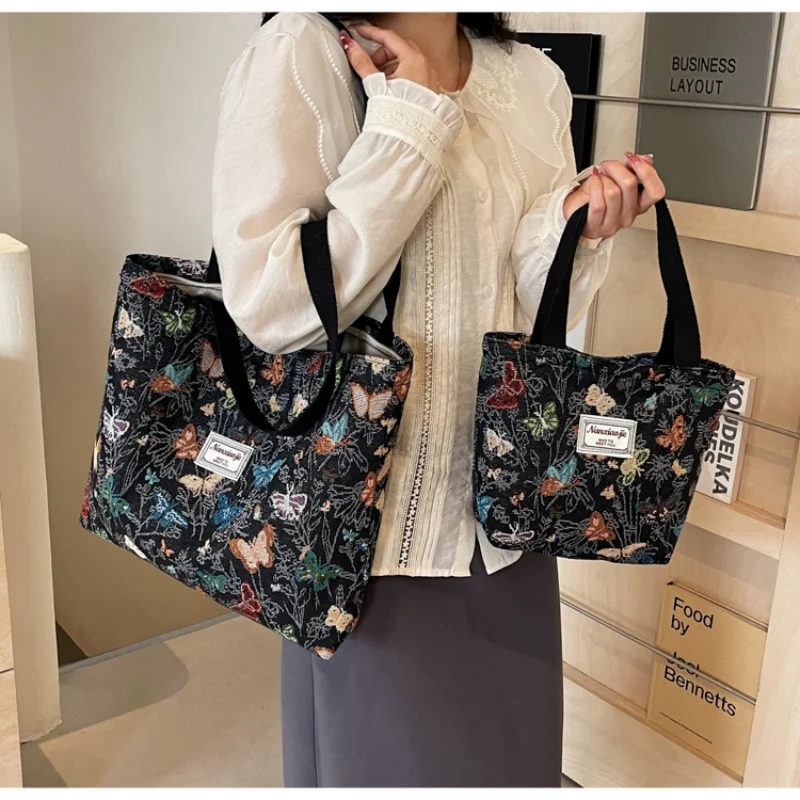 

Butterfly Embroidery Shoulder Bags Women'S Underarm Sac Ladies Shipping Free Tote City Square Bag Design Lunch Box Handbag