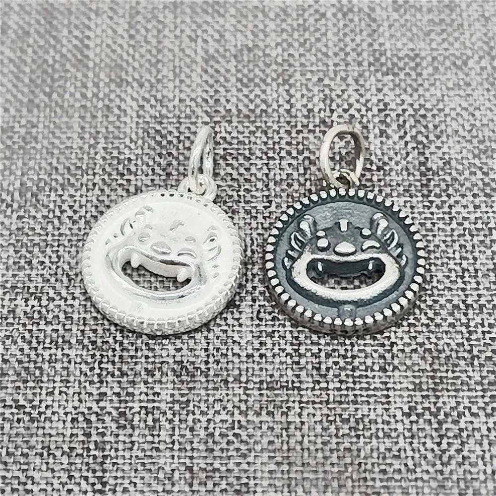 

2pcs of 925 Sterling Silver Cute Chinese Dragon Charms Lucky Fortune Loong Pendant for Bracelet
