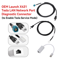 OEM Launch X431 Tesla LAN Network Port Diagnostic Connector Cables Set for Tesla Model S 3 X Y (to Enable Tesla Service Mode)