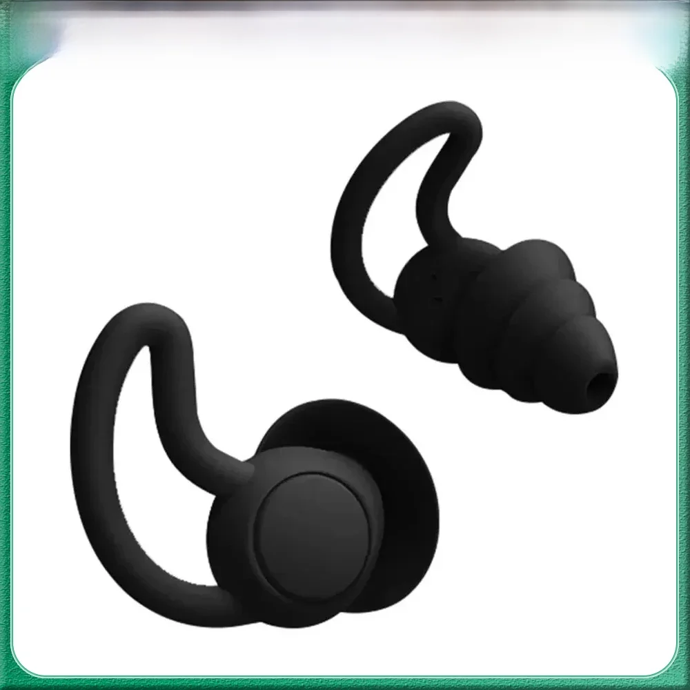 HUAK3-Bouchons d'oreille en silicone souple réutilisables, pour dormir, nager, étudier, concerts