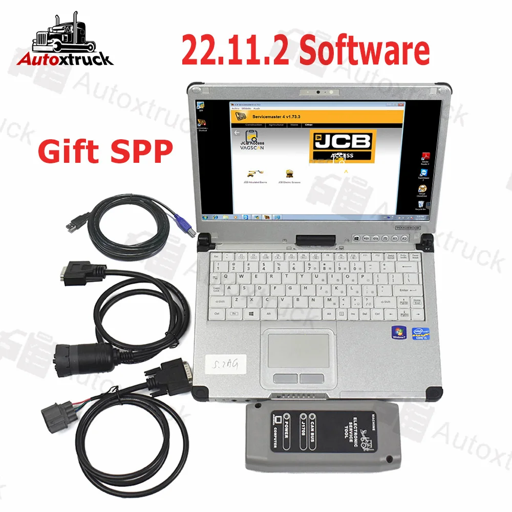 

V22.11.2 Electronic Service tool For JCB Master tool JCB Construction equipment Excavator Heavy duty diagnosis tool CFC2 Laptop