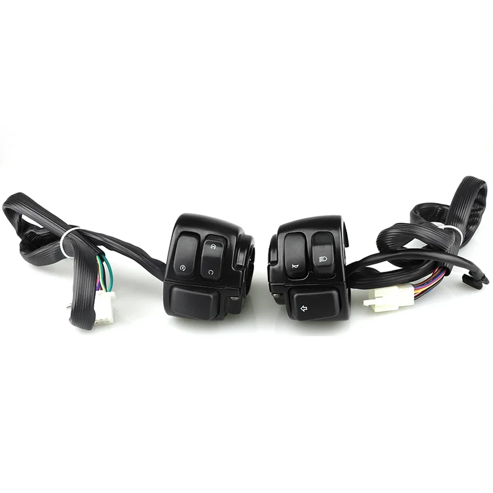 Commande de Clignotant de Guidon de Moto, Joli Noir pour Harley Sportster XL 1200 883 Iron ocia Softail FL V-newest, 1 Pouce, 25mm