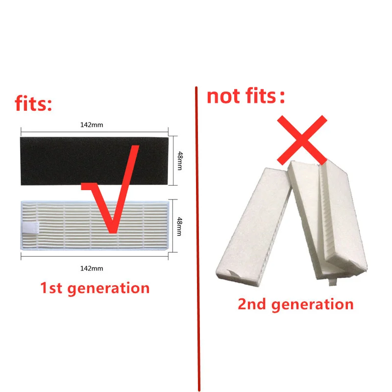 For iLife A7 A9S V8 V8s X750 X800 X785 V80 L100 Silvercrest SSR1 SSRA1 Rubber Main Side Brush Hepa Filter Kit Spare Parts