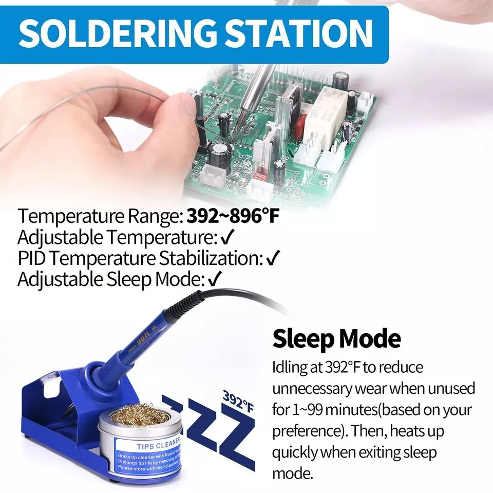 862BD+ 2 in 1 SMD BGA Rework Soldering Station Visible Adjustable Temperture Mobile Phone Laptop Repair Rework Soldering Station