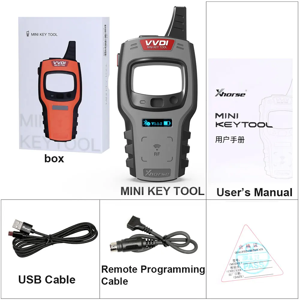 Xhorse VVDI Mini Key Tool Remote Key Programmer Global Version Without One Year Free 96bit 48-Clone function and Without Token