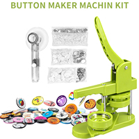 Badge Pin Button Maker Machine DIY 25/32/58MM Badges Set Light Weight Long Life Span Simple Operation Stainless for Home