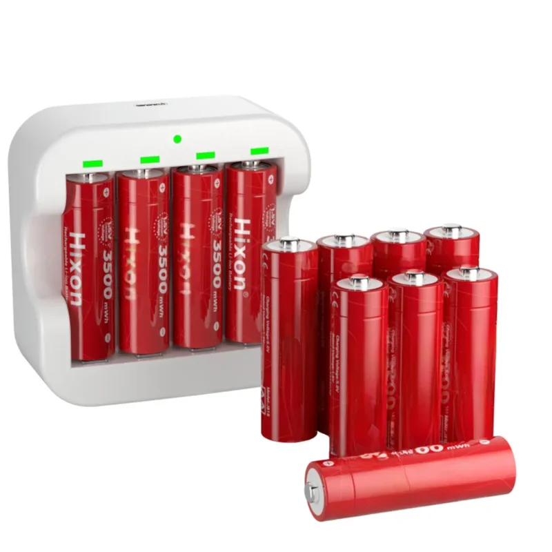 Hixon 1.5V AA Rechargeable Battery 3500mWh Lithium 1.5v aa Li-ion Battery Charge For Remote Control Mouse Small Fan Electric Toy