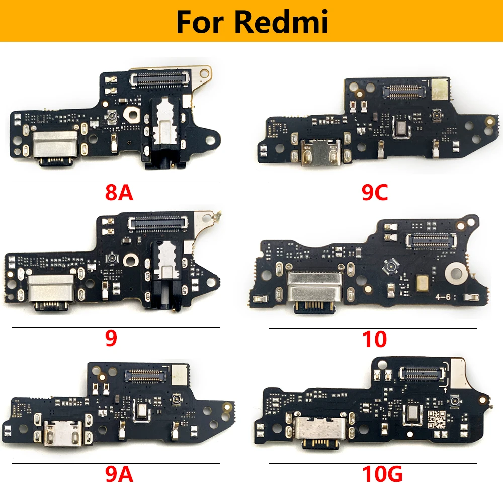 USB Charging Dock Jack Plug Socket Port Connector Charge Board Flex For Xiaomi Redmi 10C 10 Prime 9A 9 8 8A 7 7A 6 6A 5 Plus