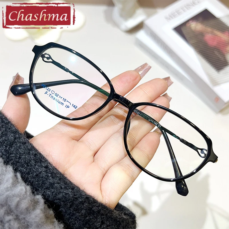 

Очки по рецепту Chashma, женские очки в стиле ретро TR90, оправа для очков RX, линзы с рецептами, студенческие очки для чтения при близорукости