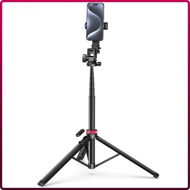 Ulanzi MT-78 1.85M trépied à dégagement rapide avec support de téléphone à distance support de chaussure froide 1/4 ''pour téléphone caméra vidéo lumière Flash micro