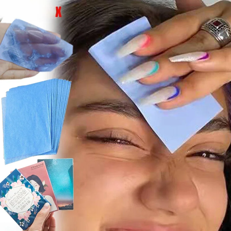 Feuilles de papier buveur d'huile pour le visage, lingette pour le visage, nettoyant pour le visage en tissu, film de contrôle, papier absorbant l'huile, 50 pièces, 100 pièces