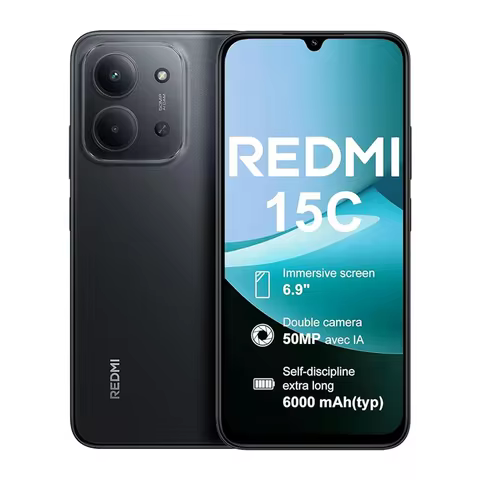 Redmi 15C Mobile Phone EU Version 50MP AI Dual Camera MediaTek Helio G81 Ultra 6.9" 120Hz Display 6000mAh Battery No Charger