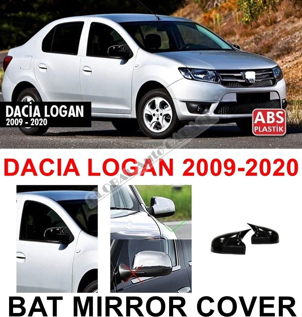 

Крышка зеркала летучая мышь для Dacia Logan 2009-2020 глянцевое черное пианино 2 шт. автомобильная антенна крыла Универсальная автомобильная Крыша Стойка из АБС-пластика