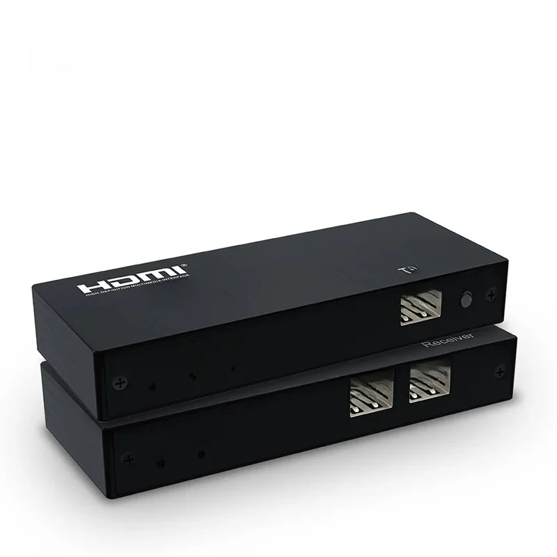 Zestaw przedłużacza KVM HDMI 4K 60Hz na 60m przez Ethernet RJ45 Cat5e/6, przedłużacz USB, nadajnik i odbiornik wideo HDMI do myszy i klawiatury — zdjęcie produktu 7