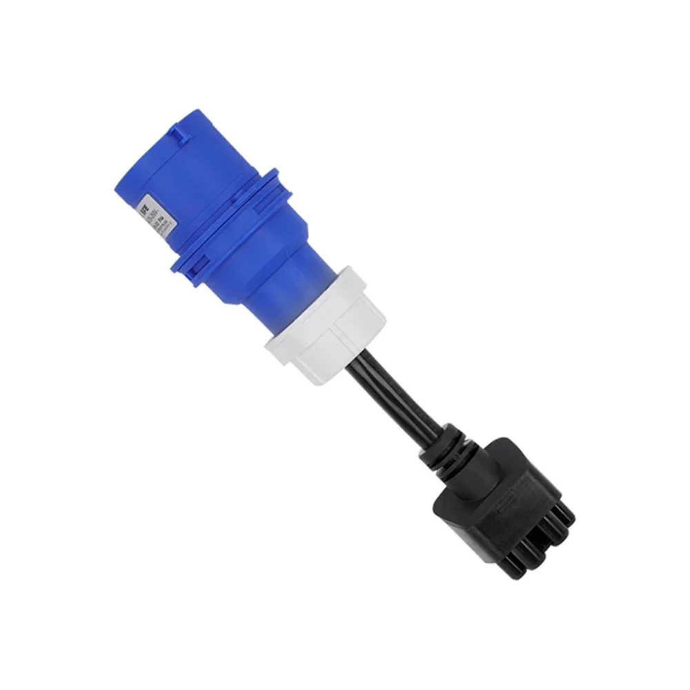 CEE 3Pin Blue Adapter Gen 2 For Tesla EV Charger Extension Cord Connector 3pin CEE Adapter for Model S 3 X Y
