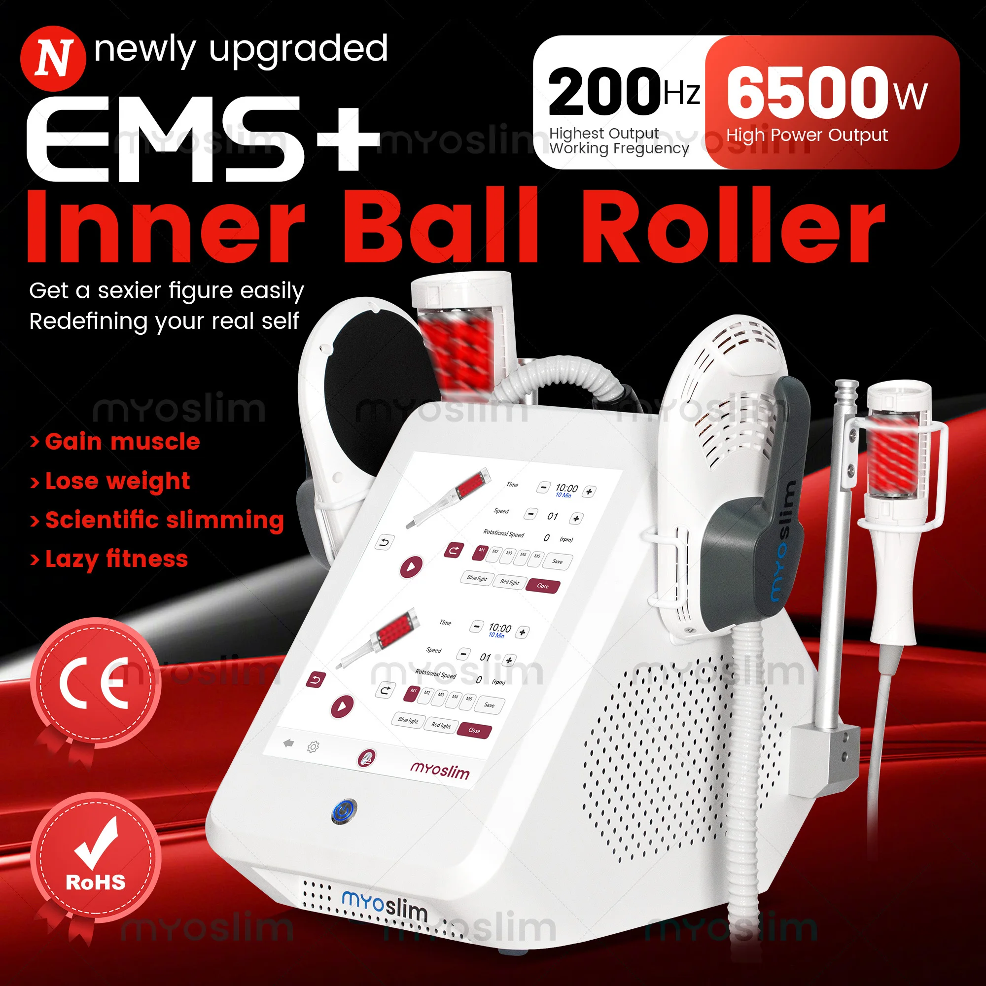 

Hot Sales 2IN1 Endosphere Inner Ball Roller Cellulite Massage EMS Body Sculpt Muscle Building Face Lifting Fat Reduction Machine