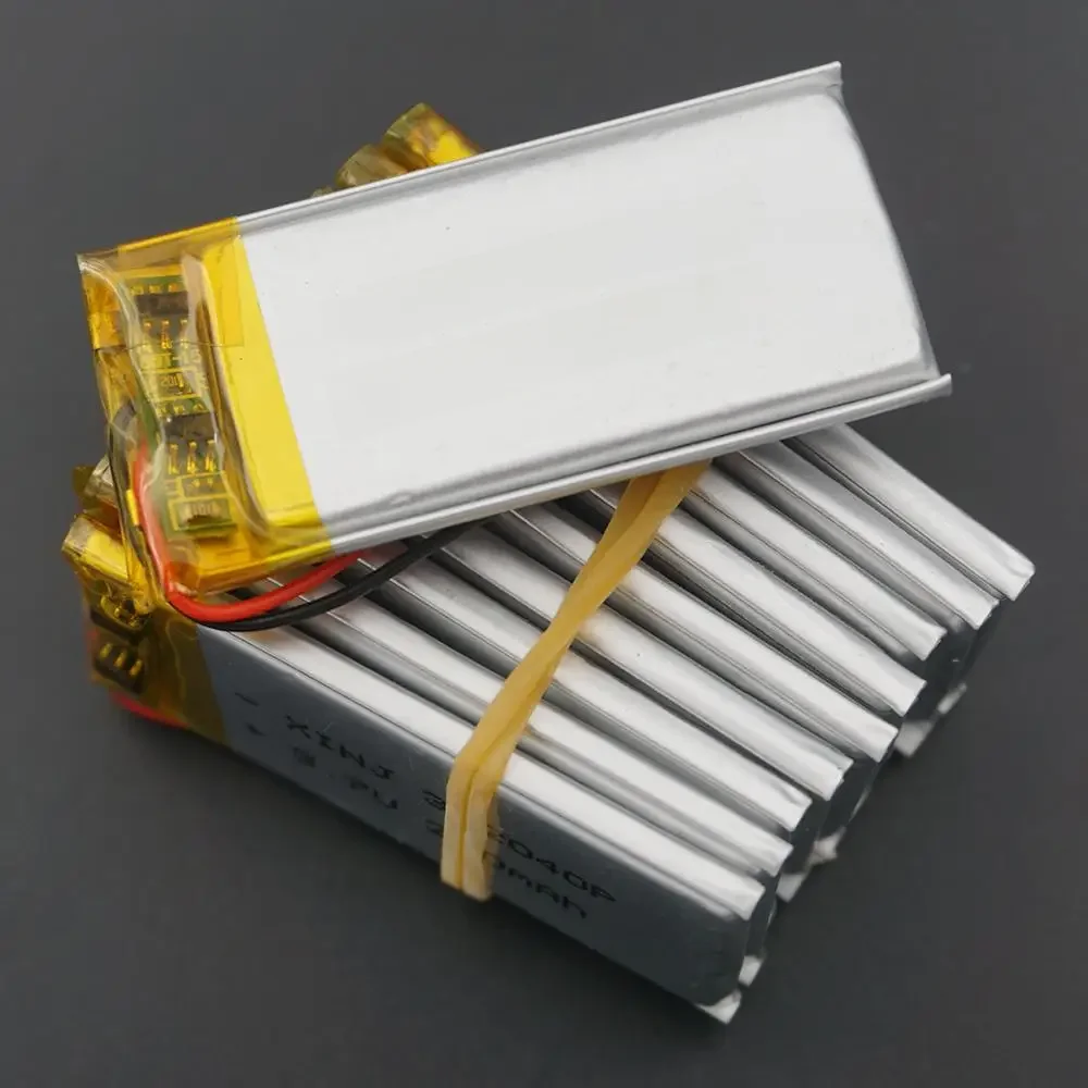 10 unidades 3,7 V 240 mAh 302040   Bateria recarregável de polímero Li Lipo para fones de ouvido GPS