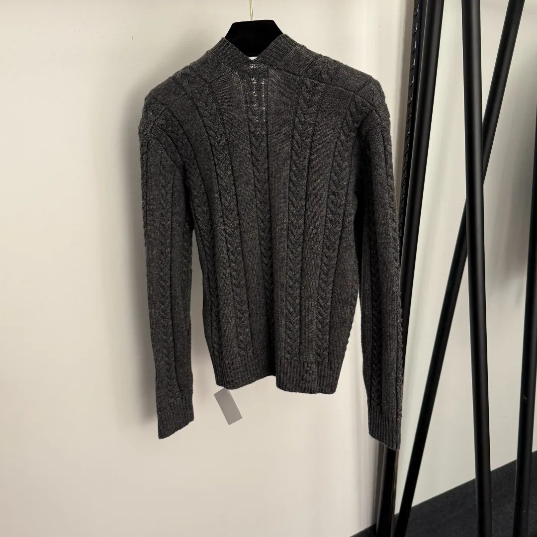 

2025 ранняя осень, модная женская одежда, куртка, новый шерстяной свитер с v-образным вырезом и длинными рукавами в стиле Old Money