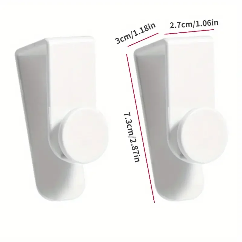 2pcs Multifunctional Cabinet Door Hooks Kitchen Bathroom Punch-free Hanging Rack Door Back Traceless Over The Door Towel Hook