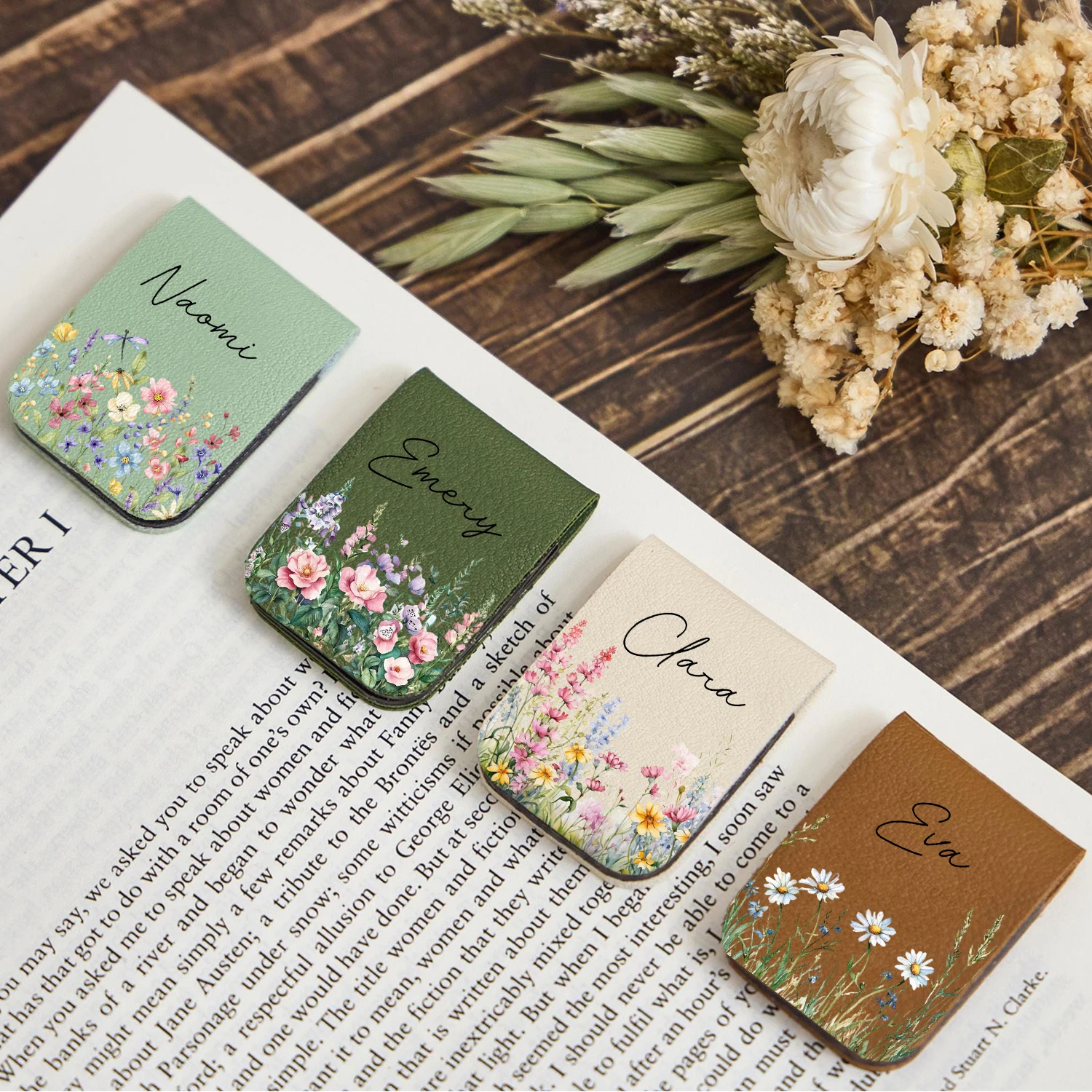 Custom Name Faux Leather Magne - đánh giá và giá Bookmark Magnetic Clip